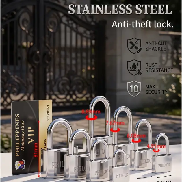 BESTGUARD 304 Stainless Steel Padlock | Anti-Theft & Waterproof Security Lock | Anti-Smash&Anti-Cut