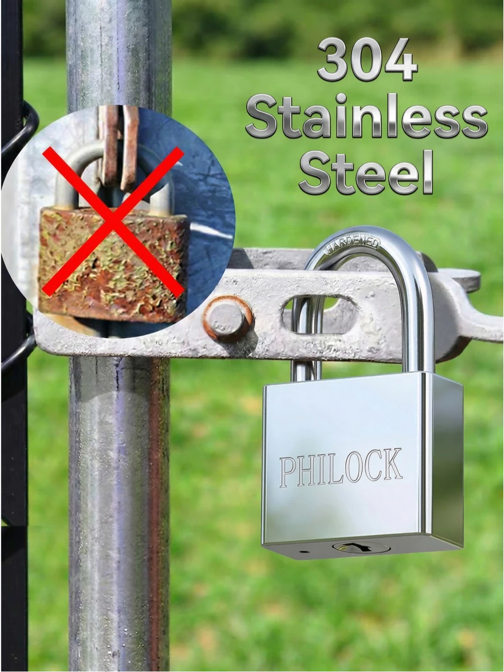 BESTGUARD 304 Stainless Steel Padlock | Anti-Theft & Waterproof Security Lock | Anti-Smash&Anti-Cut - Image 8