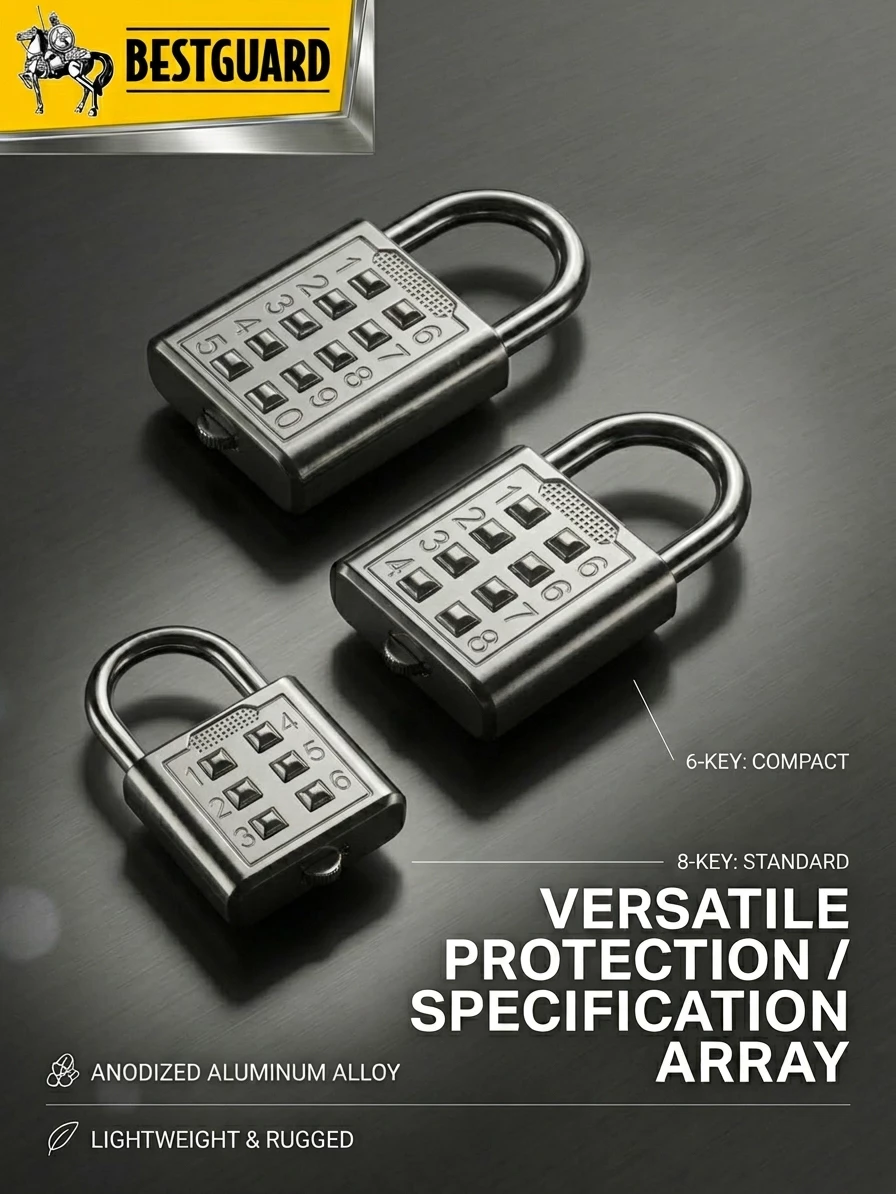 BESTGUARD Combination Padlock Keyless Security Lock Heavy Duty Zinc Alloy Weatherproof