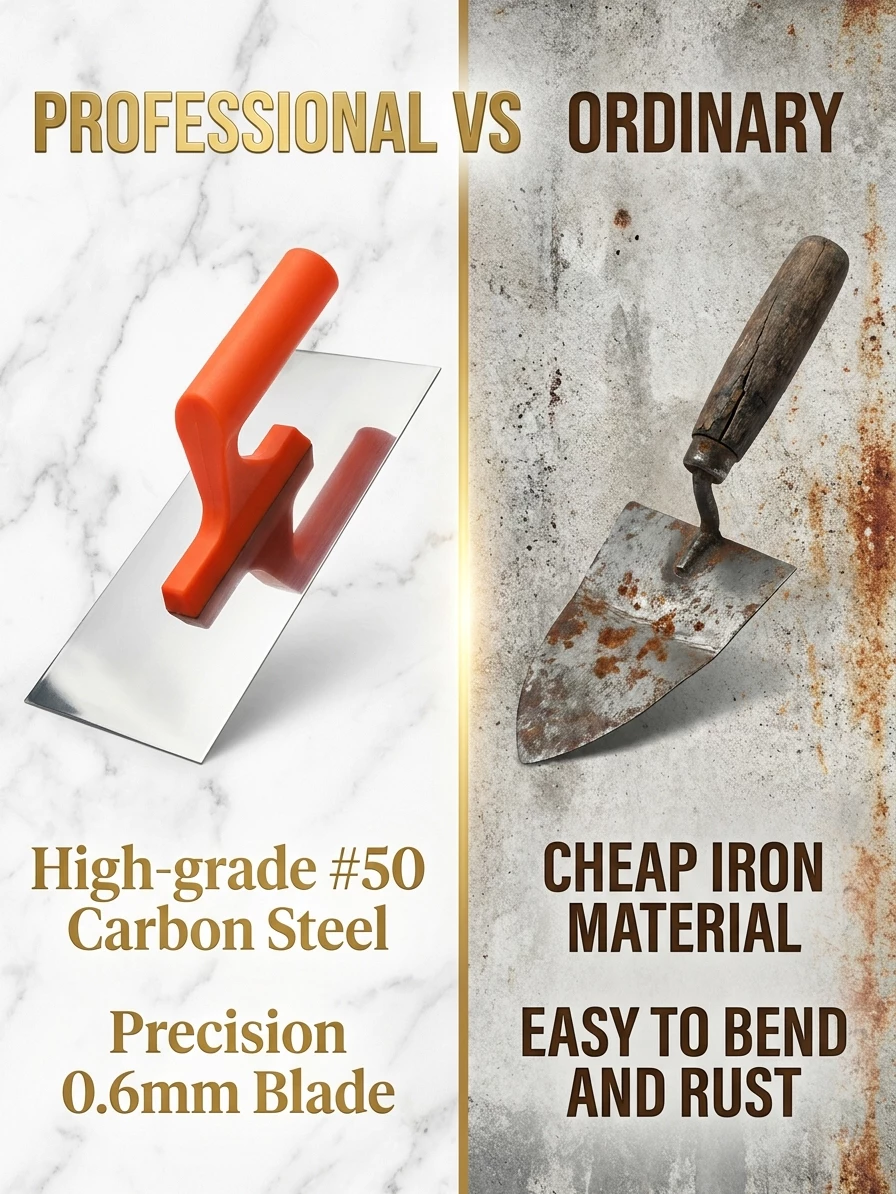 BESTGUARD Finishing Trowel Plastering Tool 250x110mm Stainless Steel Ergonomic Grip - Image 6
