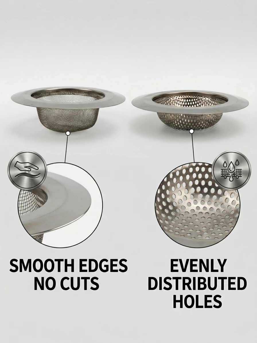 BESTGUARD 115mm Sink Strainer Stainless Steel Universal Drain Filter Dual Filtration - Image 8