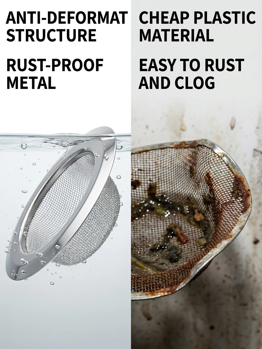 BESTGUARD 115mm Sink Strainer Stainless Steel Universal Drain Filter Dual Filtration - Image 7