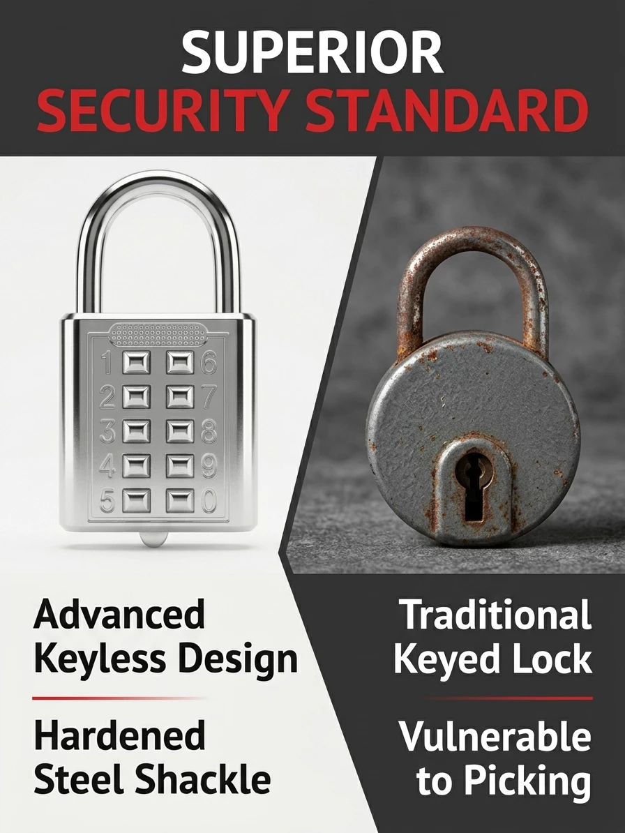 BESTGUARD Combination Padlock Keyless Security Lock Heavy Duty Zinc Alloy Weatherproof - Image 8