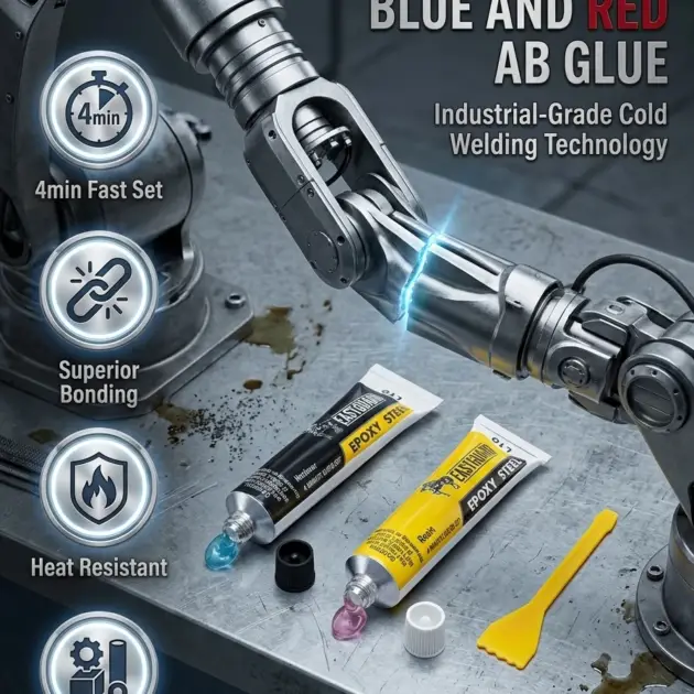 EASTGUARD Epoxy Steel AB Adhesive | 4-Minute Quick-Set | Industrial Strength Metal Glue for Repair