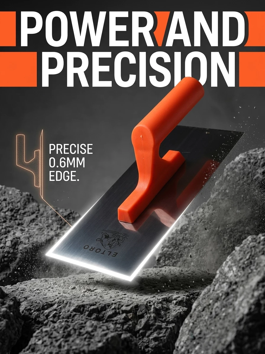BESTGUARD Finishing Trowel Plastering Tool 250x110mm Stainless Steel Ergonomic Grip - Image 3